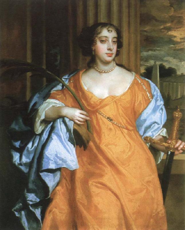 Sir Peter Lely barbara villiers,duchess of cheveland as st.catherine of alexandria Sweden oil painting art